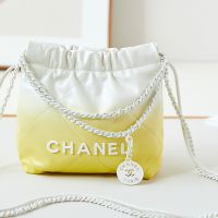 Chanel AS3980 22 Mini Handbag in Gradient Calfskin Yellow