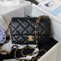 Chanel AS4263 Mini Flap Bag in Lambskin Black
