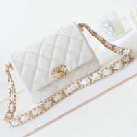 Chanel AS4423 Mini Flap Bag in Shiny Calfskin White