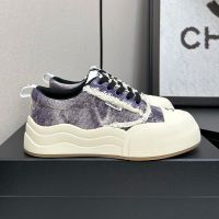 Chanel Platform Sneakers with CC Logo Women in Denim Blue