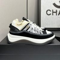 Chanel Platform Sneakers with Spindle COCO Mark Women in Fabric and Suede Black