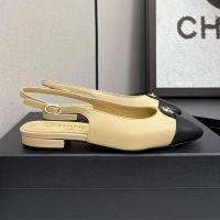Chanel Slingback with CC Buckle Women Lambskin Brown
