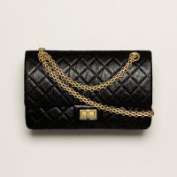 Chanel A37586 Reissue 2.55 Large Handbag in Aged Calfskin Black/Gold
