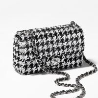 Chanel AS4297 Evening Bag in Houndstooth Embroidered Sequins Black/White