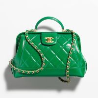 Chanel AS4959 Small Doctor Bag in Shiny Calfskin Green