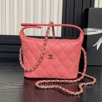 Chanel AP4386 Classic Clutch with Chain in Grained Calfskin Pink