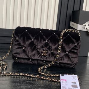Chanel AP4159 Clutch with Chain Strap in Velvet Black