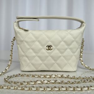 Chanel AS4386 Clutch with Chain in Grained Calfskin Beige