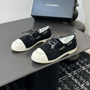 Chanel G47005 Moccasins Women in Suede Black
