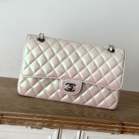 Chanel A01112 Classic 11.12 Handbag with Chain Strap in Lambskin Apricot