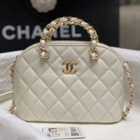 Chanel AP5130 Shopping Bag with Chain Strap in Shiny Lambskin White