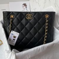 Chanel AS4748 Small Shopping Bag in Lambskin Black