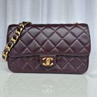 Chanel AS6300 Flap Bag with Chain Strap in Lambskin Coffee