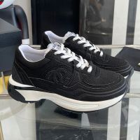 Chanel G45077 Sneakers Women Suede and Fabric Black