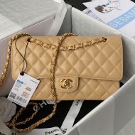Chanel A01112 Classic 11.12 Handbag with Chain Strap in Grained Calfskin Brown