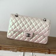 Chanel A01112 Classic 11.12 Handbag with Chain Strap in Lambskin Apricot