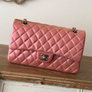Chanel A01112 Classic 11.12 Handbag with Chain Strap in Lambskin Cherry
