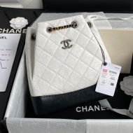 Chanel A94485 Gabrielle Backpack with Double Color Chain in Calfskin White