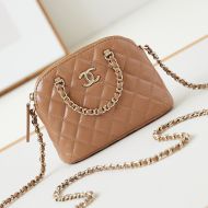 Chanel AP3354 Clutch with Chain Strap in Shiny Lambskin Apricot