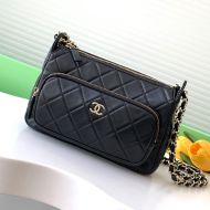 Chanel AP4349 Clutch with Chain in Lambskin Black