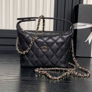 Chanel AP4386 Clutch with Chain in Grained Calfskin Black