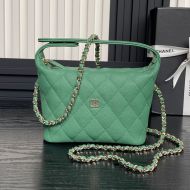 Chanel AP4386 Clutch with Chain in Grained Calfskin Green