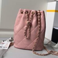 Chanel AS4810 Bucket Bag with CC Colored Balls in Lambskin Pink