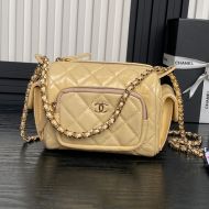 Chanel AS5220 Camera Bag with Four Pockets in Calfskin Khaki
