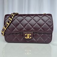 Chanel AS6300 Flap Bag with Chain Strap in Lambskin Coffee