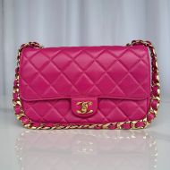 Chanel AS6300 Flap Bag with Chain Strap in Lambskin Rose