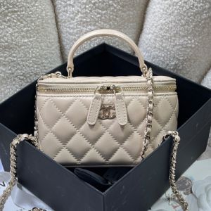 Chanel AP2199 Clutch with Chain in Lambskin Beige