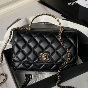 Chanel AP3952 Wallet On Chain in Lambskin Black