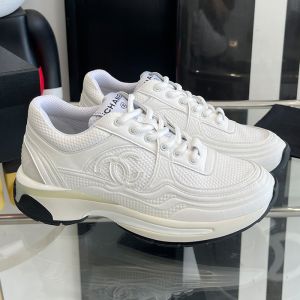 Chanel G45077 Sneakers Women Suede and Fabric White