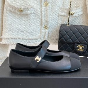 Chanel G46541 Mary Janes with CC Buckle Women in Lambskin and Grosgrain Black