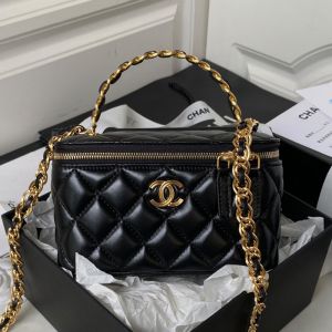Chanel AP3315 Vanity with Chain in Lambskin Black