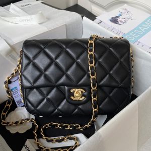 Chanel AS4264 Small Flap Bag in Lambskin Black
